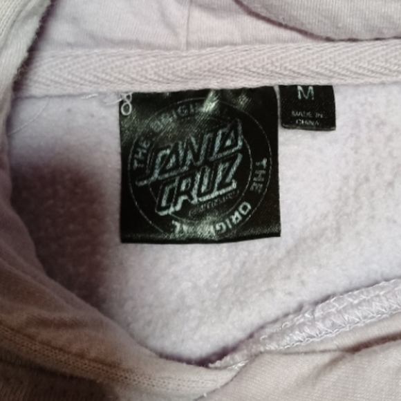 Santa Cruz Skateboards Light Pink Hoodie with Floral Design Youth Size Medium - Picture 3 of 3